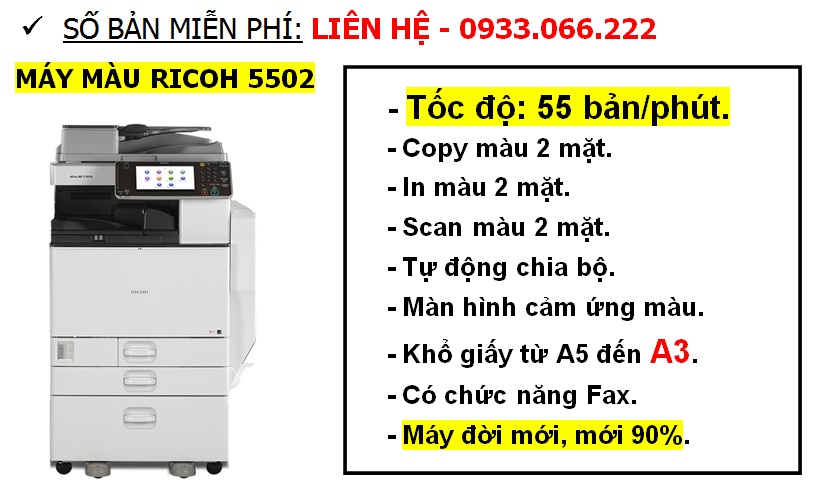 máy photocopy ricoh aficio mpc 5502