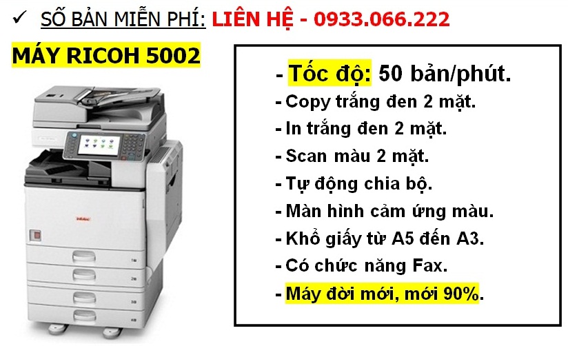 máy photocopy ricoh aficio mp 5002